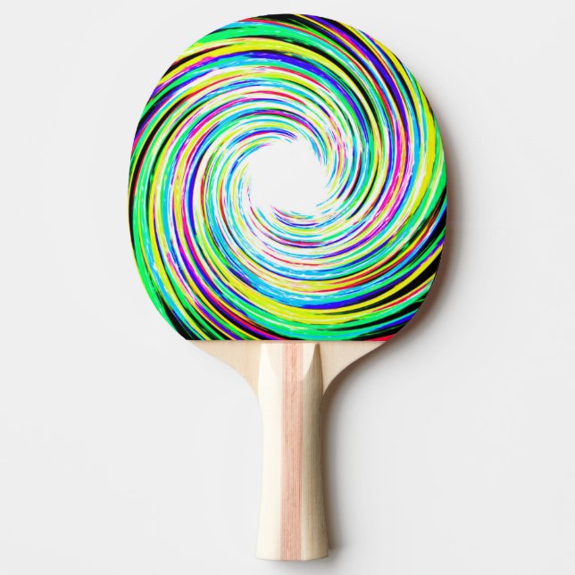 2nd Coloured Spark Swirl Ping Pong Paddle (Front)