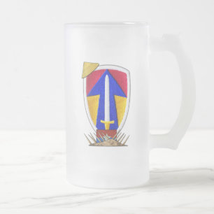 2nd field force vietnam nam war patch frosted glass beer mug