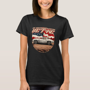 2nd Gen Vette Car An American Legend USA Flag Dese T-Shirt
