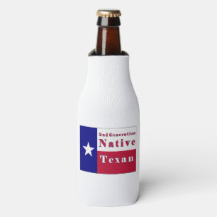 2nd Generation Native Texan Flag Bottle Cooler
