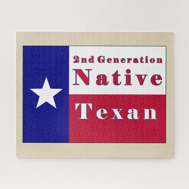 2nd Generation Native Texan Flag Jigsaw Puzzle (Horizontal)