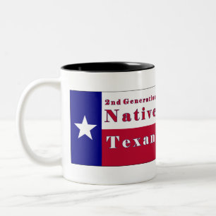 2nd Generation Native Texan Flag Two-Tone Coffee Mug