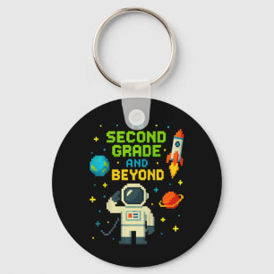 2nd Grade And Beyond Astronaut Space Boys Gamer Fi Key Ring