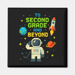 2nd Grade And Beyond Astronaut Space Boys Gamer Fi Magnet