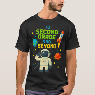 2nd Grade And Beyond Astronaut Space Boys Gamer Fi T-Shirt