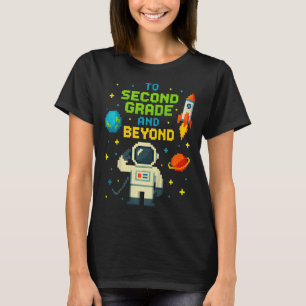 2nd Grade And Beyond Astronaut Space Boys Gamer Fi T-Shirt