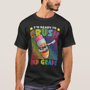 2Nd Grade Back To School Boy Funny Dabbing Cute Pe T-Shirt