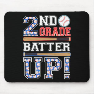 2nd Grade Batter Up Baseball-second Grade Back To Mouse Mat