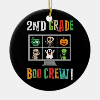 2nd Grade Boo Crew Ceramic Tree Decoration