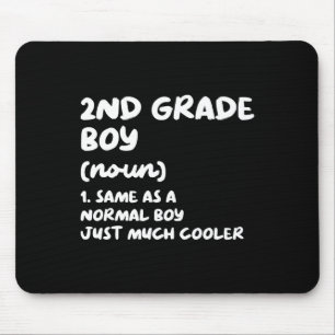 2nd Grade Boy Definition Fun Ck To School Student Mouse Mat
