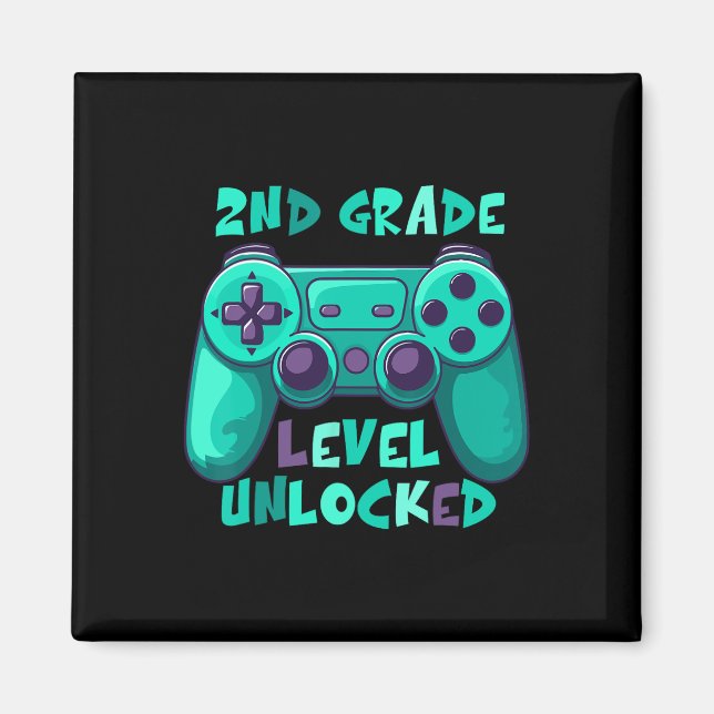2nd Grade Boys Gamer Level Ck To School First Day  Magnet (Front)