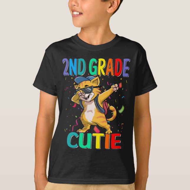 2nd Grade Cutie Cat T-Shirt (Front)