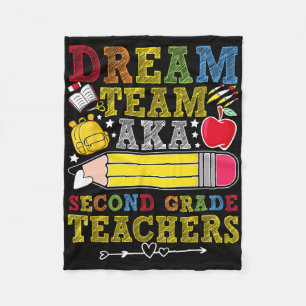 2nd Grade Dream Team Teachers Second Grade Teacher Fleece Blanket