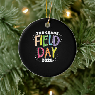 2nd Grade Field Day 2024 School Kids Teacher Ceramic Tree Decoration
