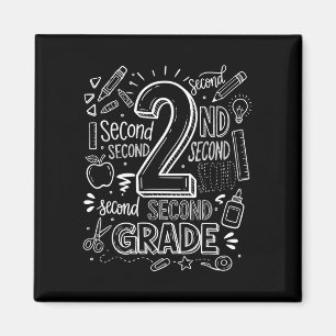 2nd grade for boys back to school first day second magnet
