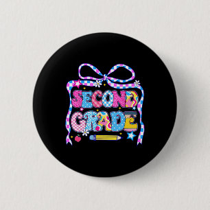 2nd Grade For Girls Boy Teacher Second Grade Ck To 6 Cm Round Badge