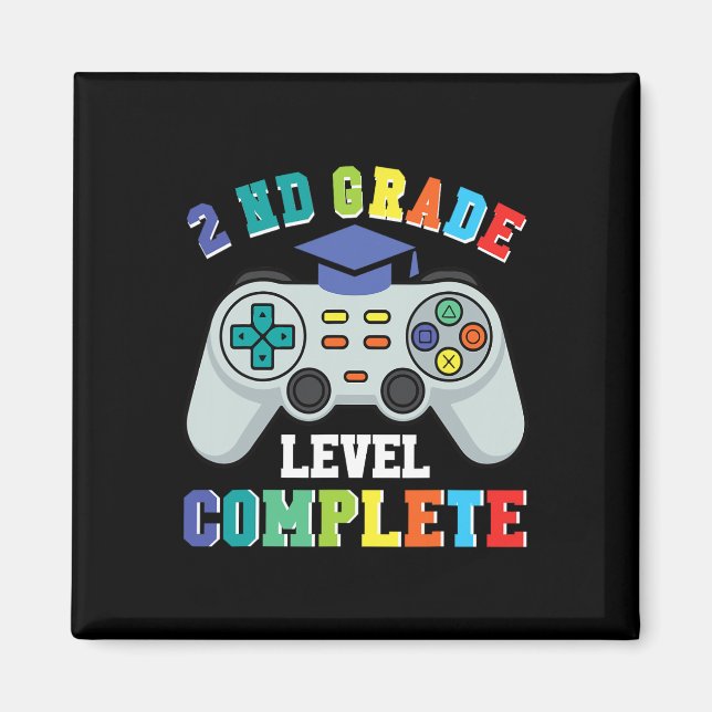 2nd Grade Gamer Boys – Level Complete Ck To School Magnet (Front)