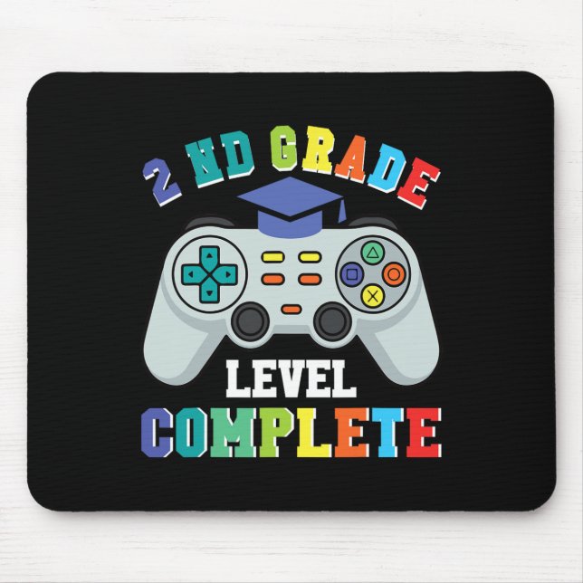 2nd Grade Gamer Boys – Level Complete Ck To School Mouse Mat (Front)
