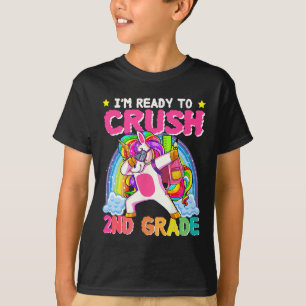 2nd Grade Girls Unicorn Crush Second Grade Back To T-Shirt