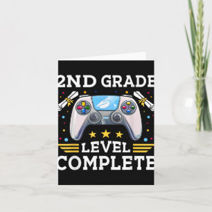 2nd Grade Graduation Level Complete Video Gamer 20 Card