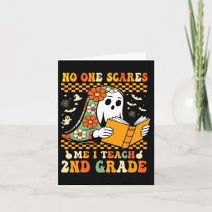 2nd Grade Halloween Teacher Educator Second Grade  Card