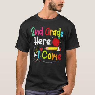 2nd Grade Here I Come Teacher Back To School Boys  T-Shirt