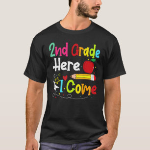 2nd Grade Here I Come Teacher Back To School Boys  T-Shirt