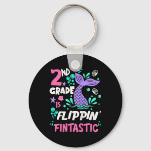 2nd Grade Is Flippin Fantastic Back To School Merm Key Ring