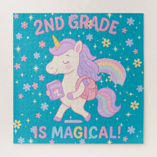 2nd Grade is Magical Back to School Unicorn Jigsaw Puzzle