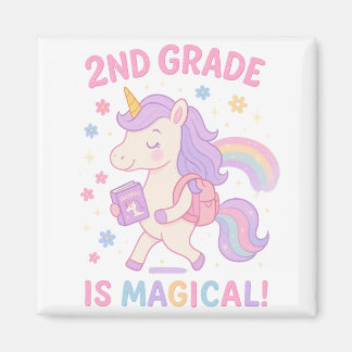 2nd Grade is Magical Unicorn Back to School Magnet