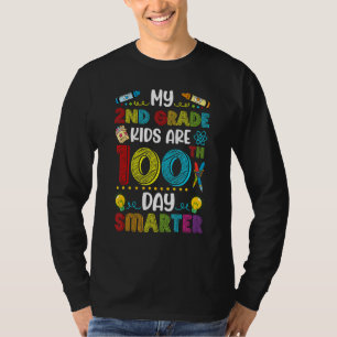 2nd Grade Kids 100 Days Smarter Of School Teachers T-Shirt