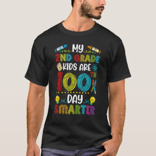 2nd Grade Kids 100 Days Smarter Of School Teachers T-Shirt