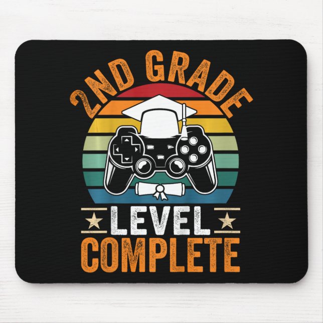 2nd Grade Level Complete Cute Gamer Cl Of 2024 Gra Mouse Mat (Front)