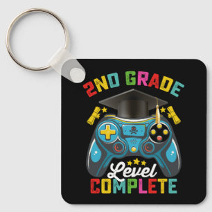2nd Grade Level Complete Graduation Gaming Gamer Key Ring