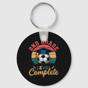 2nd Grade Level Complete Soccer Boy Girl Last Day Key Ring
