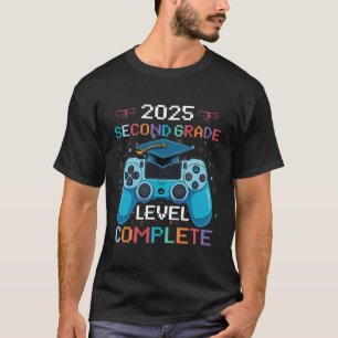 2nd Grade Level Complete Video Gamer Boy Graduatio T-Shirt