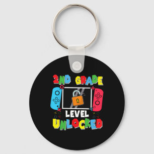 2nd Grade Level Unlocked Back To School First Day Key Ring