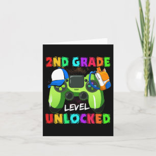 2nd Grade Level Unlocked Back To School Supplies Card