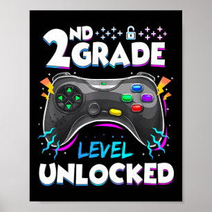 2nd Grade Level Unlocked Ck To School First Day Ga Poster
