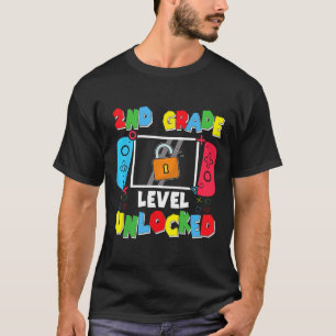 2nd Grade Level Unlocked Ck To School First Day Ga T-Shirt
