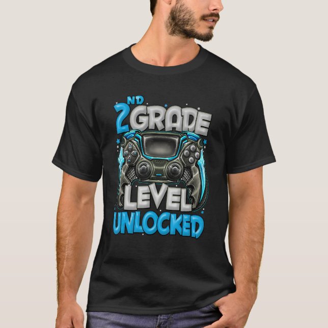 2nd Grade Level Unlocked Game On 2nd Grade Back To T-Shirt (Front)