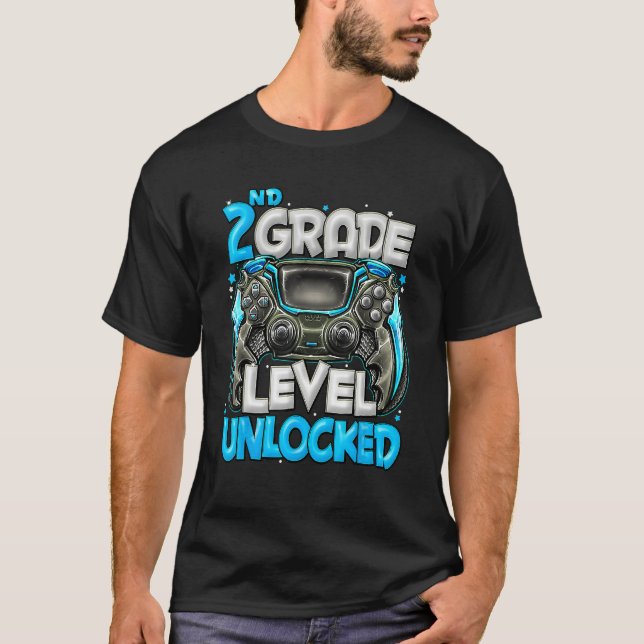 2nd Grade Level Unlocked Game On 2nd Grade Back To T-Shirt (Front)