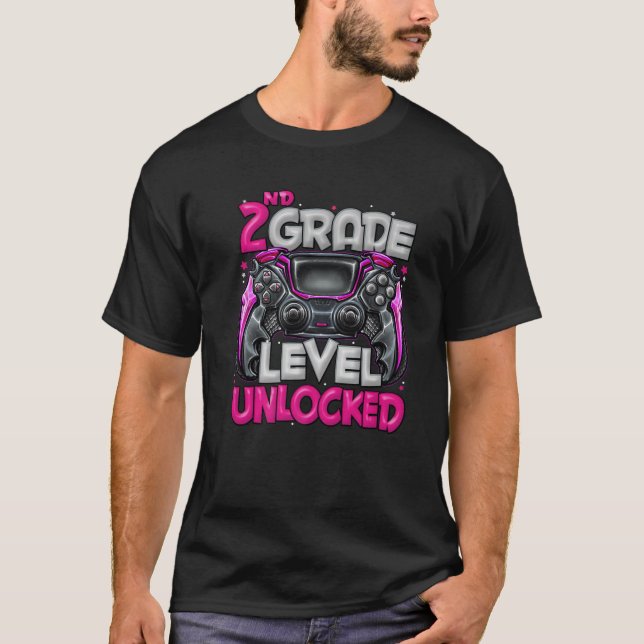2Nd Grade Level Unlocked Game On 2Nd Grade Back To T-Shirt (Front)