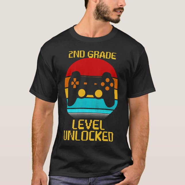 2nd grade level unlocked T-Shirt (Front)