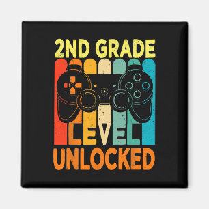 2nd Grade Level Unlocked Video Game Back To School Magnet