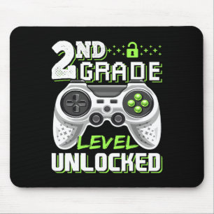 2nd Grade Level Unlocked Video Game Back To School Mouse Mat