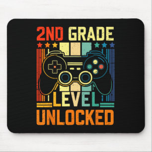 2nd Grade Level Unlocked Video Game Back To School Mouse Mat