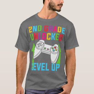 2ND GRADE LEVEL UNLOCKED Video Game Back to School T-Shirt
