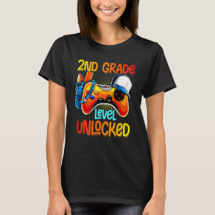 2nd Grade Level Unlocked Video Game Back To School T-Shirt