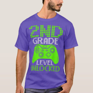 2nd Grade Level Unlocked Video Game Back to School T-Shirt